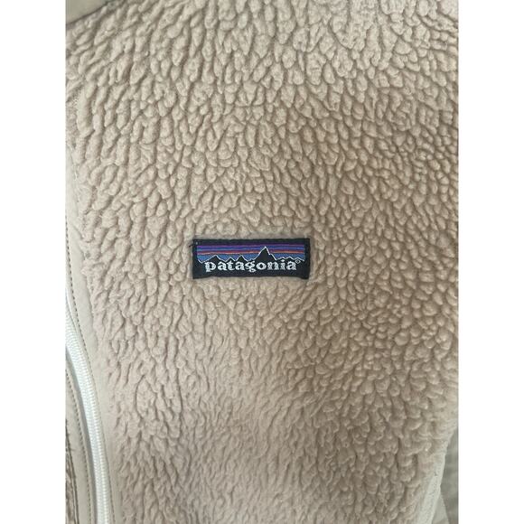 Patagonia Women's M Beige Tan Synchilla Retro-X Fleece Hiking Camping Jacket - Picture 4 of 14